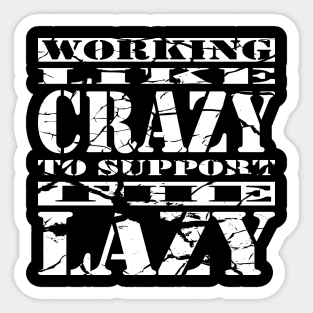 Working Like Crazy Cool Typography White Text Sticker